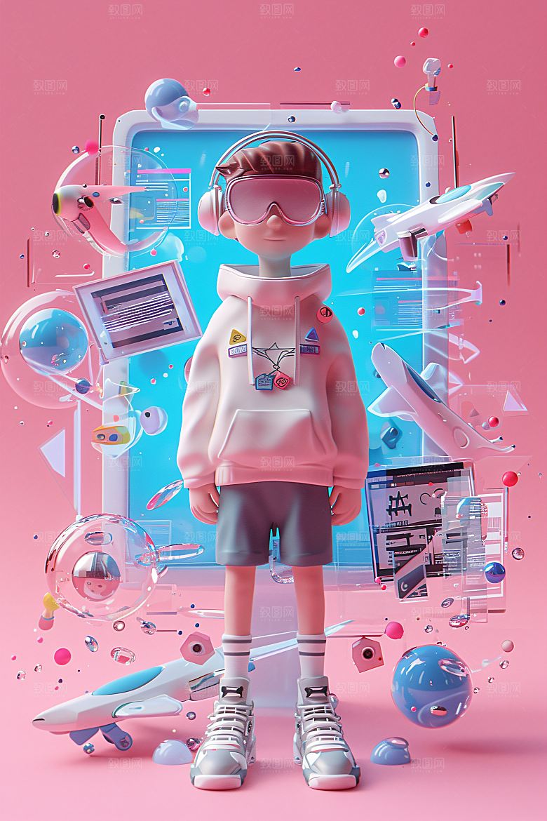 科技少年电子未来模型