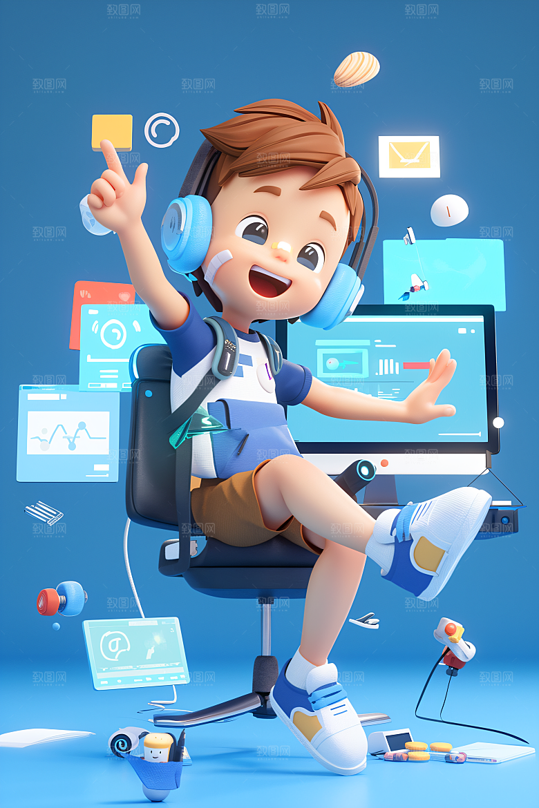 科技少年3D人物模型