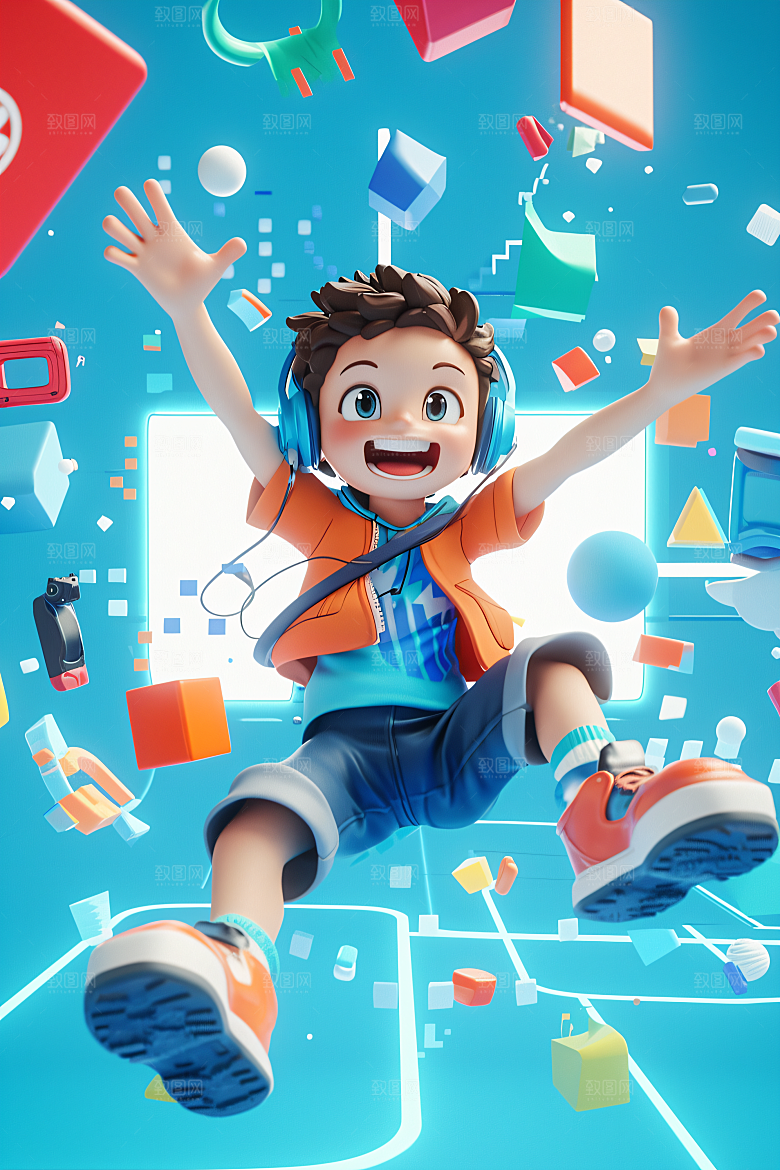科技少年数据C4D模型