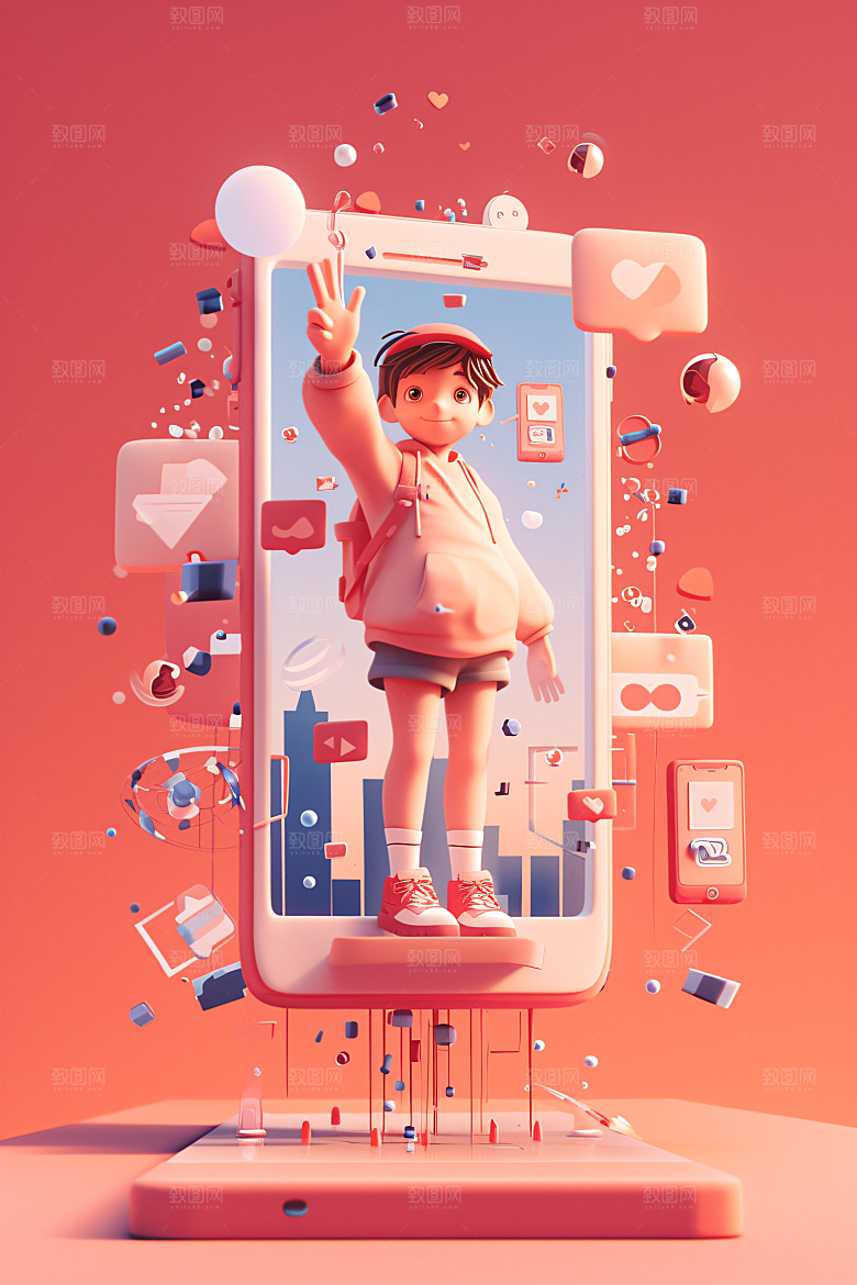 科技少年C4D科技感模型
