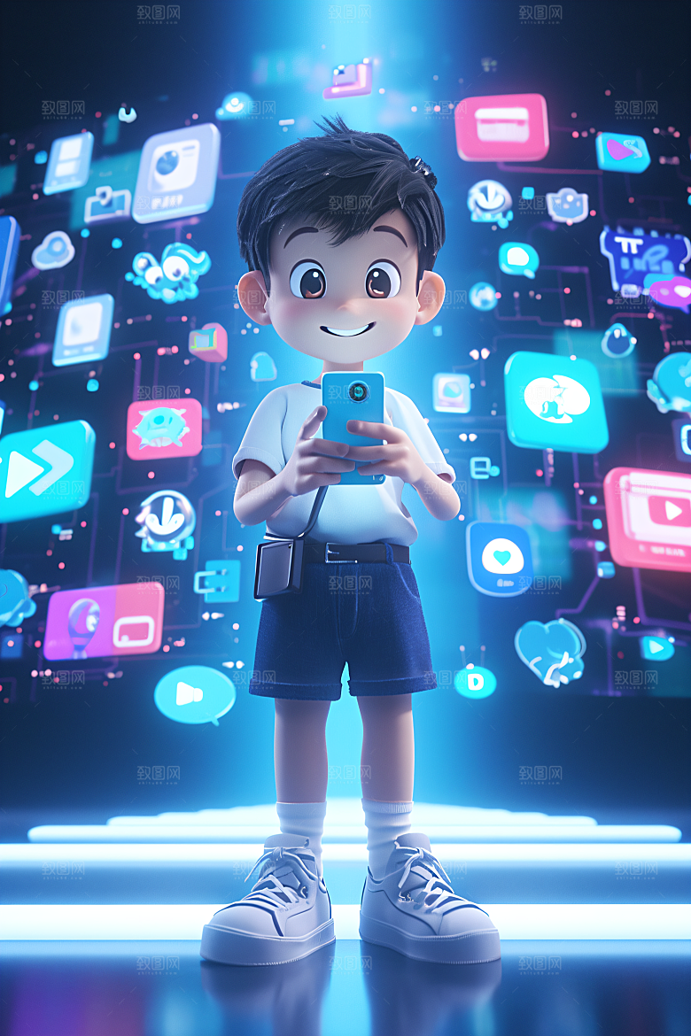 科技少年C4D电子模型