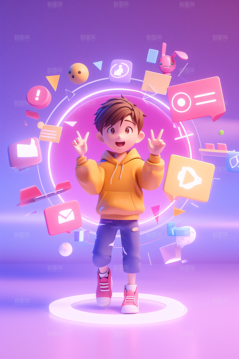 科技少年数码C4D模型