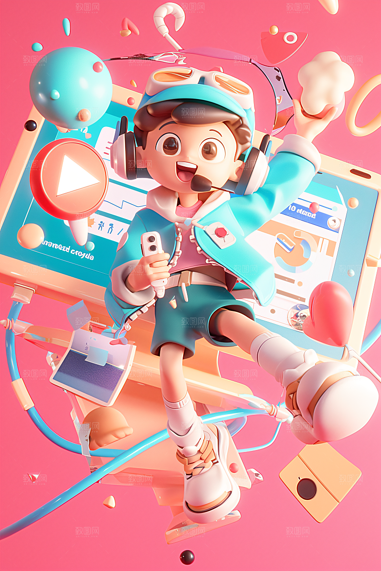 科技少年高清C4D模型