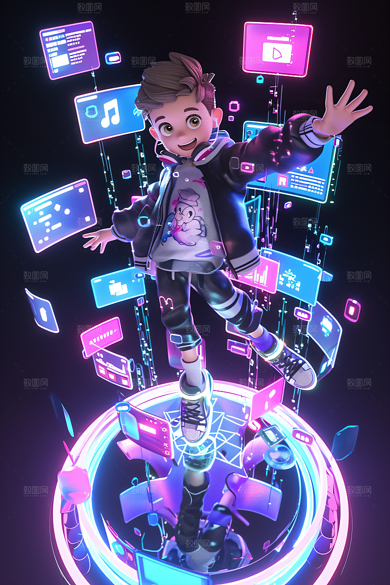 科技少年数码C4D模型