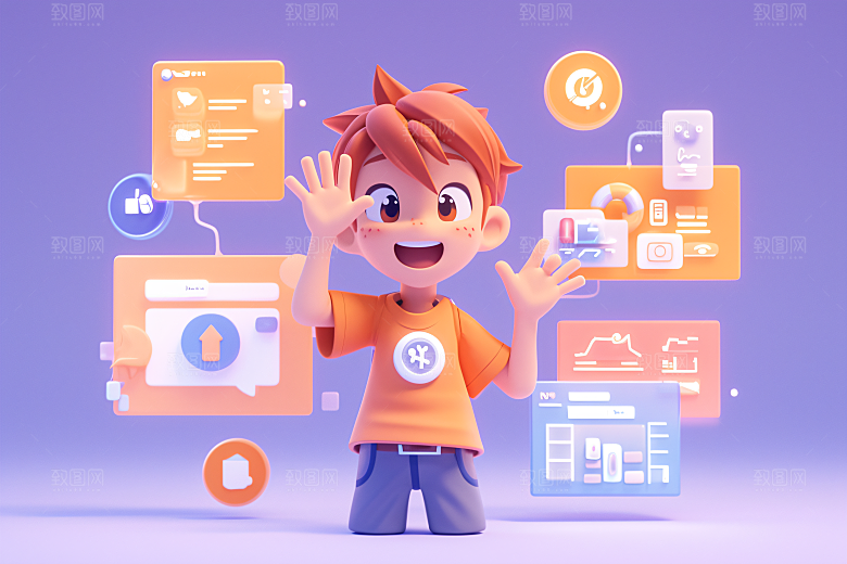 科技少年高清3D模型