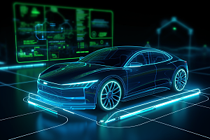 未来光绘汽车科幻光效素材