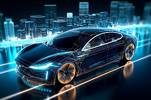 未来光绘汽车车辆光效素材