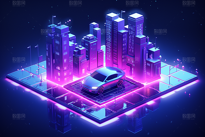 未来光绘汽车科技光晕素材