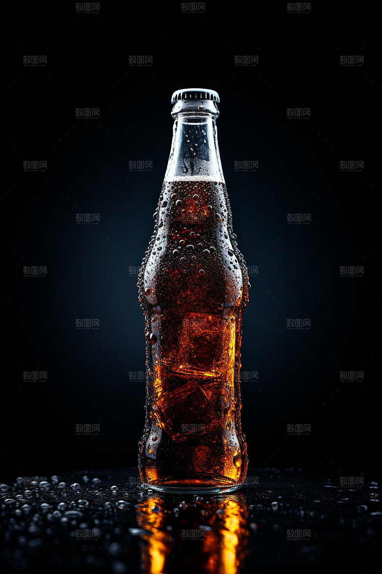 可乐红色碳酸饮料摄影图