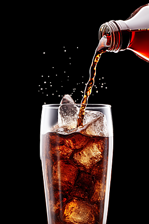 可乐碳酸饮料红色摄影图