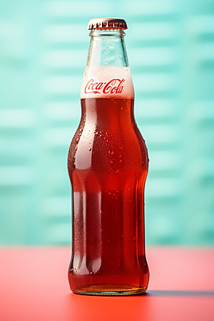 可乐红色饮品摄影图