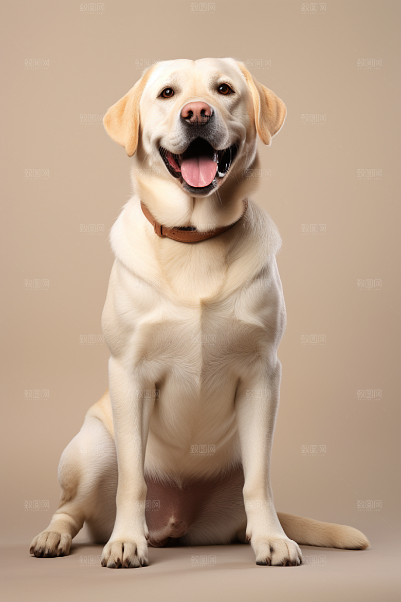 拉布拉多导盲犬简约摄影图