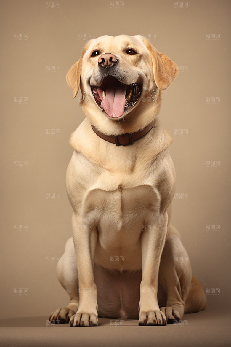 拉布拉多导盲犬可爱摄影图