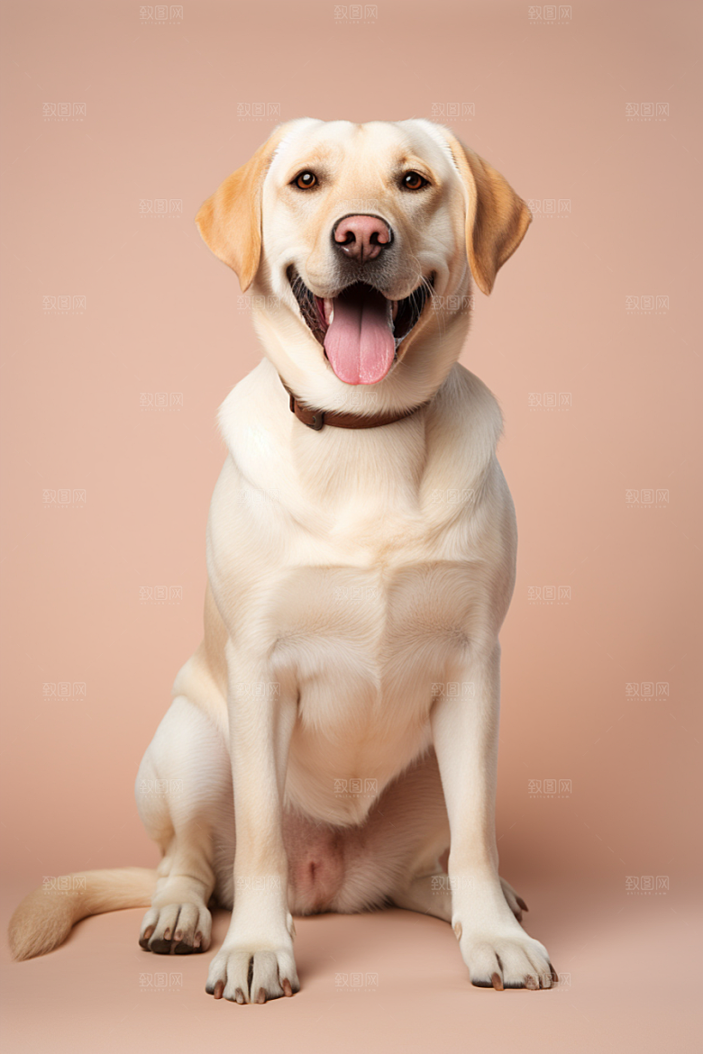 拉布拉多导盲犬形象摄影图