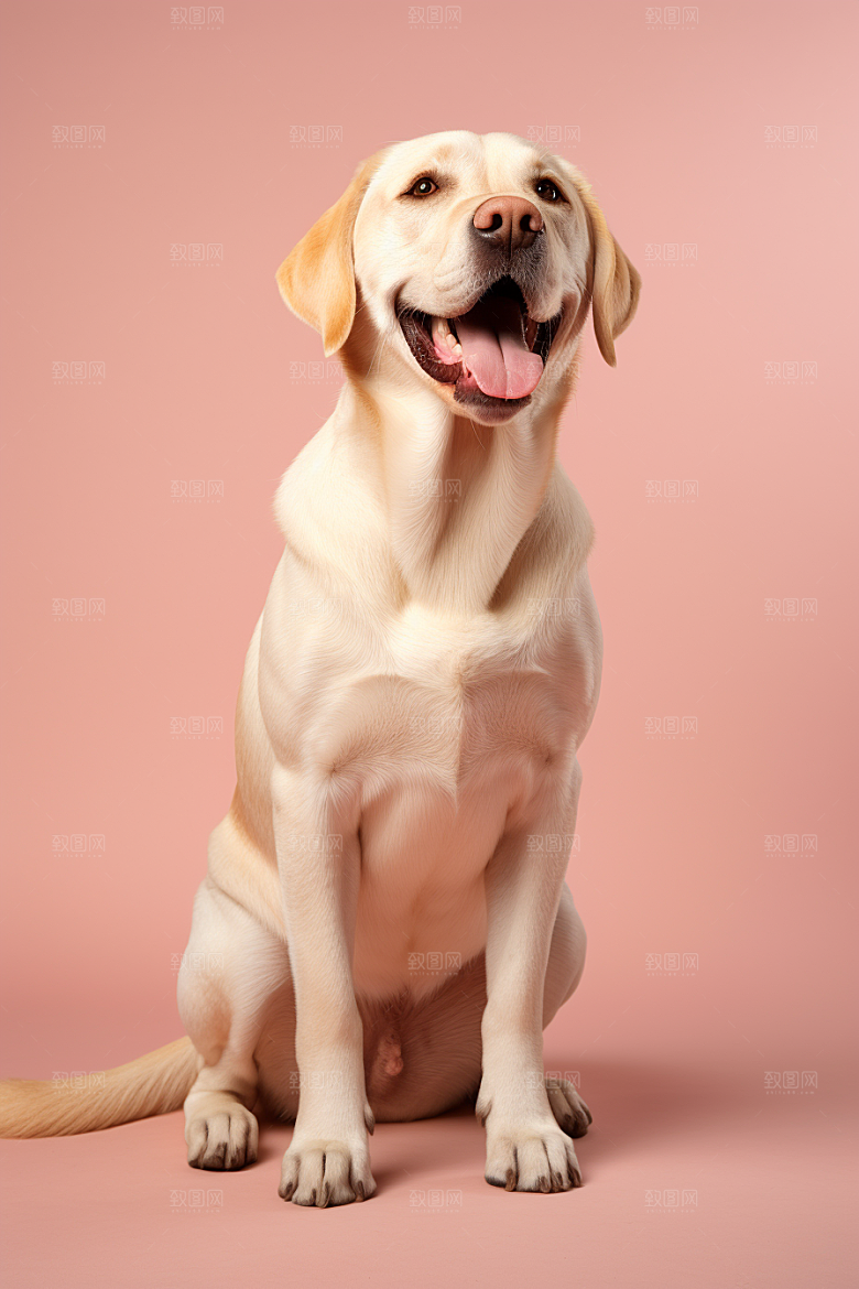 拉布拉多可爱导盲犬摄影图