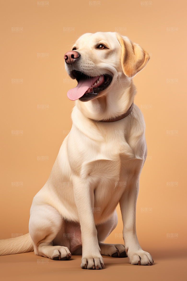拉布拉多导盲犬肖像摄影图