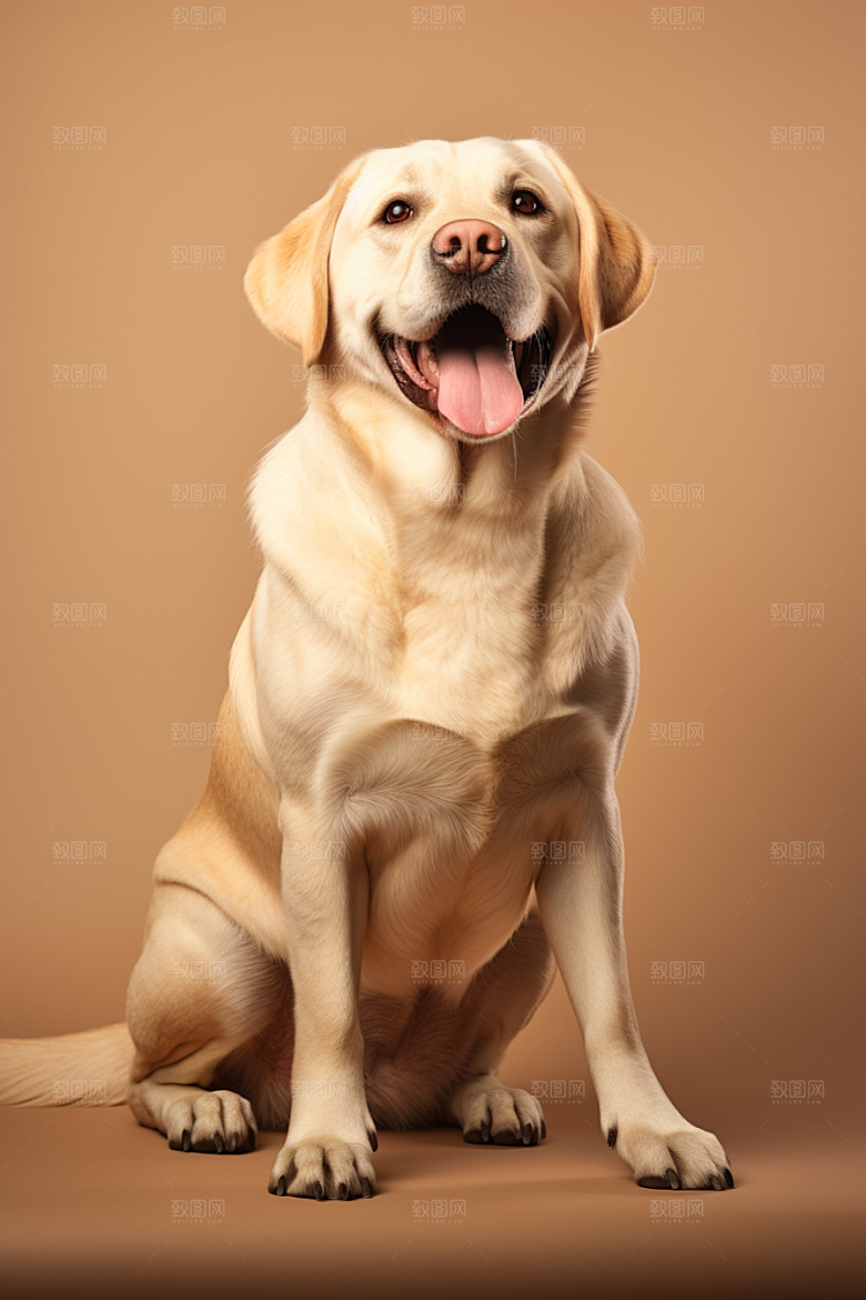 拉布拉多导盲犬形象摄影图