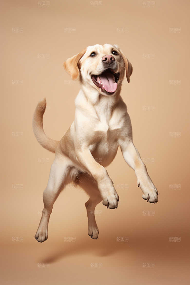 拉布拉多导盲犬宠物摄影图