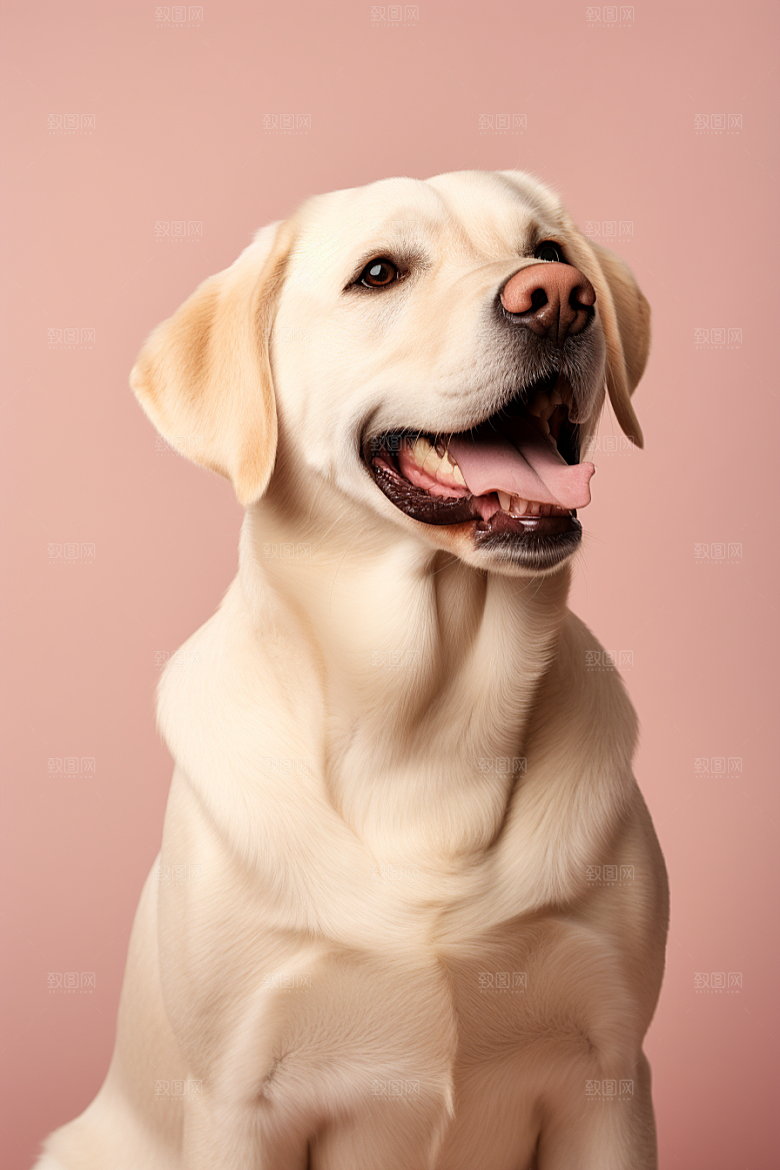 拉布拉多简约导盲犬摄影图