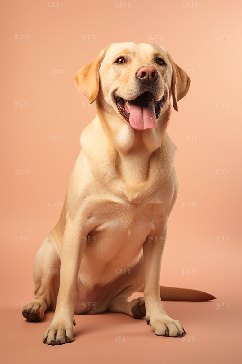 拉布拉多肖像导盲犬摄影图