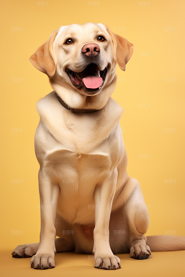 拉布拉多动物导盲犬摄影图