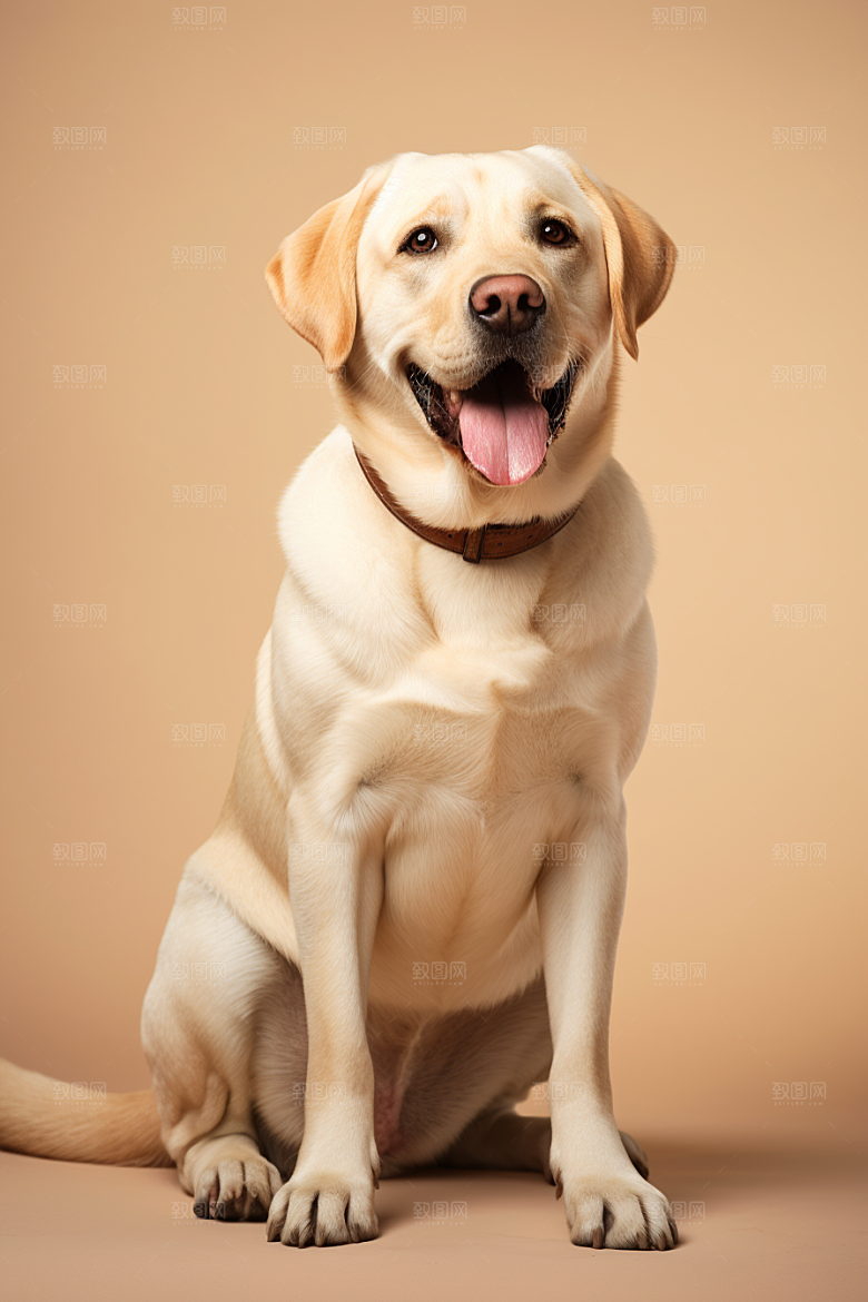 拉布拉多导盲犬形象摄影图