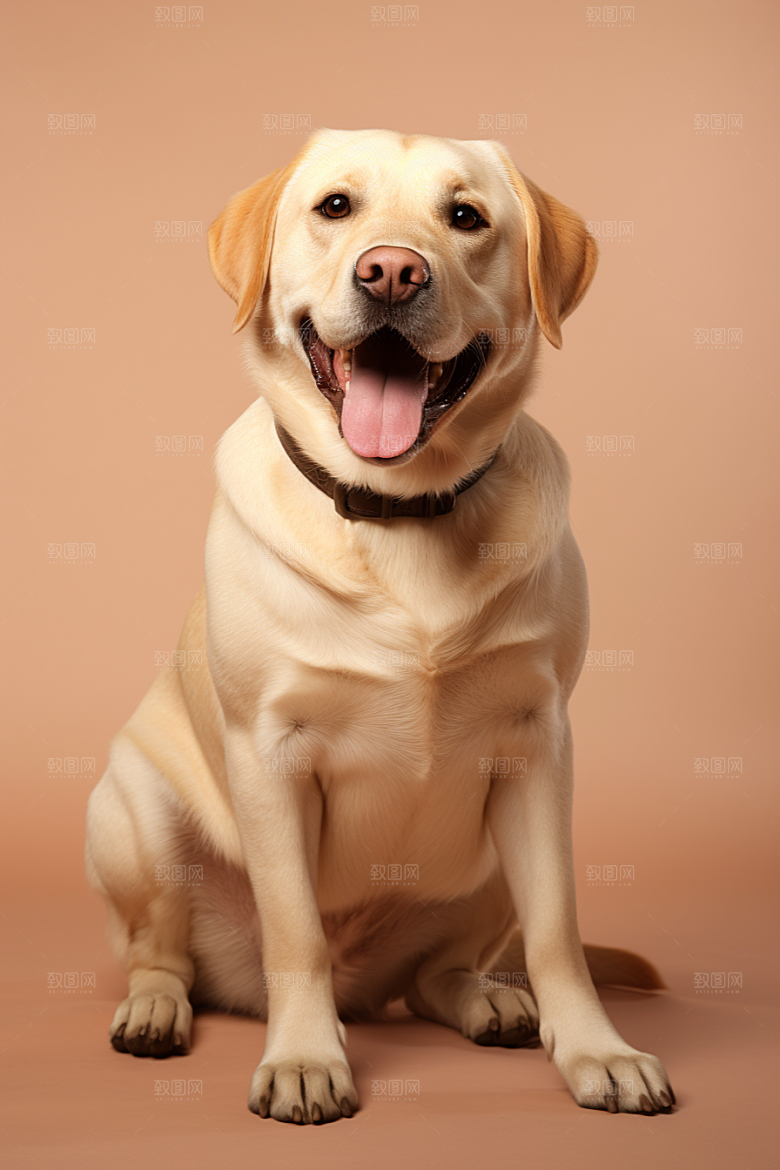 拉布拉多导盲犬品种狗摄影图