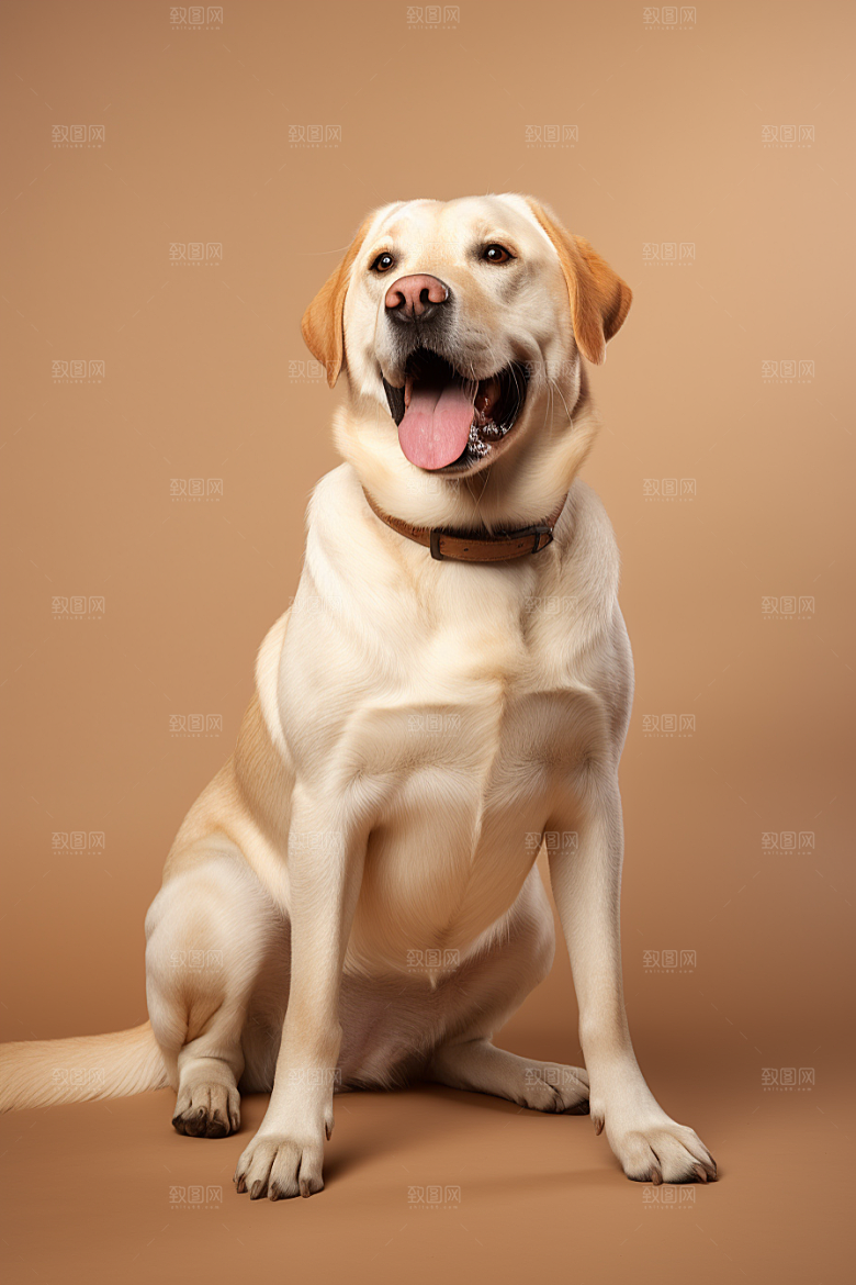 拉布拉多导盲犬品种狗摄影图