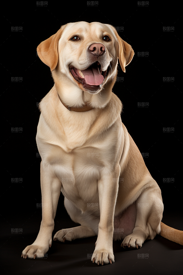 拉布拉多导盲犬形象摄影图