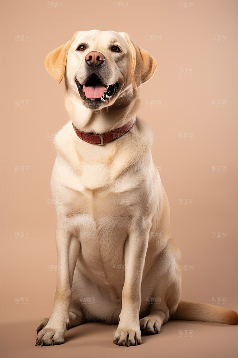 拉布拉多可爱导盲犬摄影图
