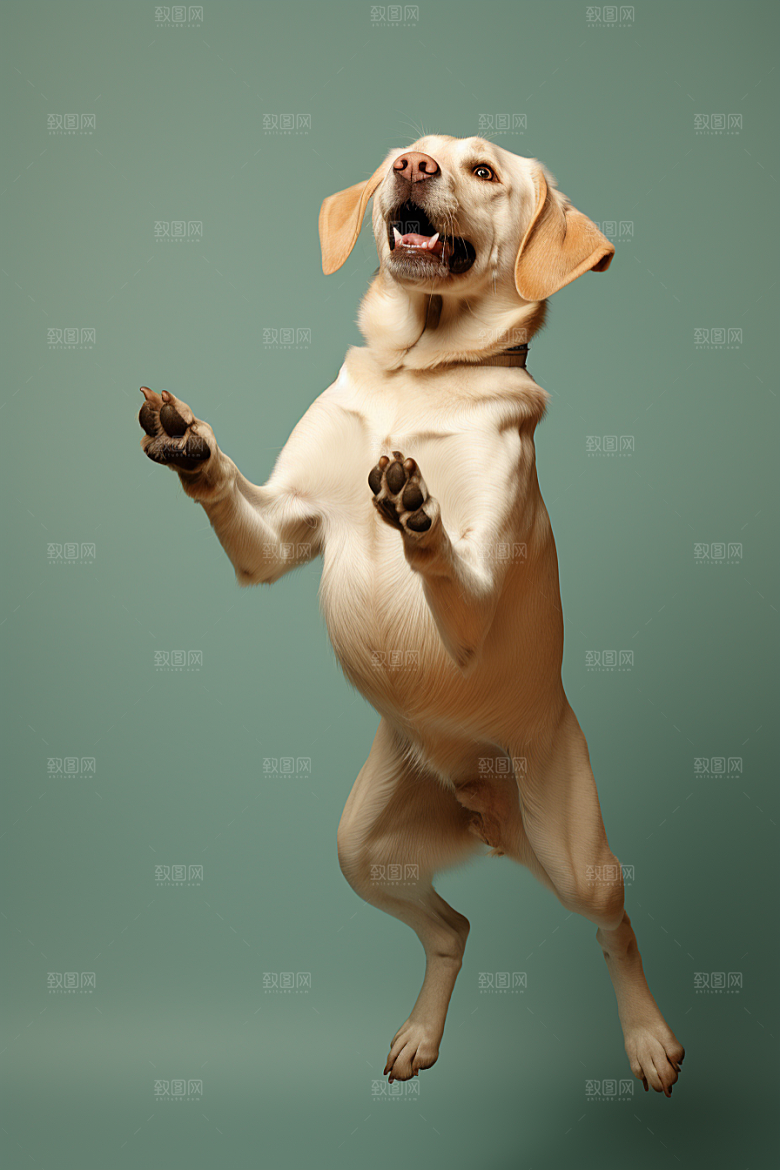 拉布拉多可爱导盲犬摄影图