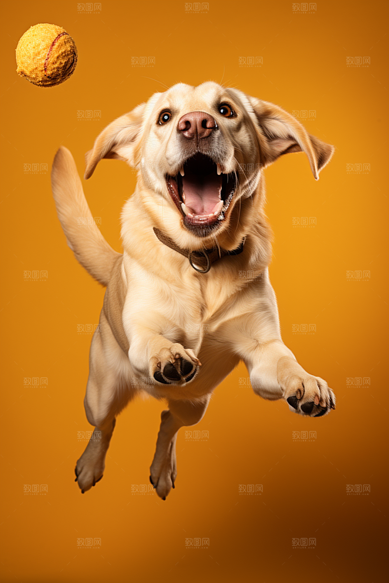 拉布拉多写真导盲犬摄影图