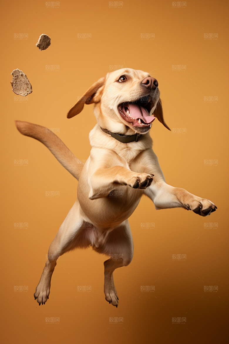 拉布拉多导盲犬形象摄影图