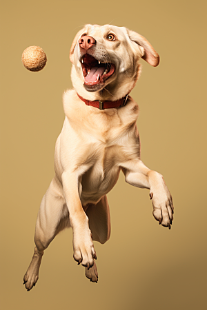 拉布拉多品种狗形象摄影图