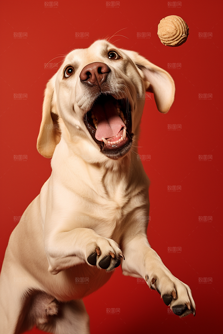 拉布拉多导盲犬形象摄影图