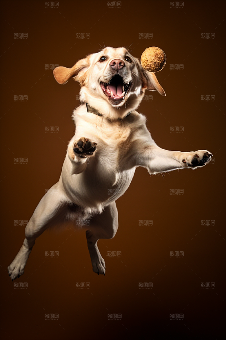 拉布拉多导盲犬形象摄影图