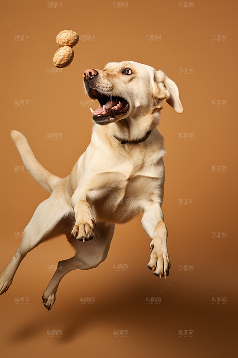 拉布拉多导盲犬简约摄影图
