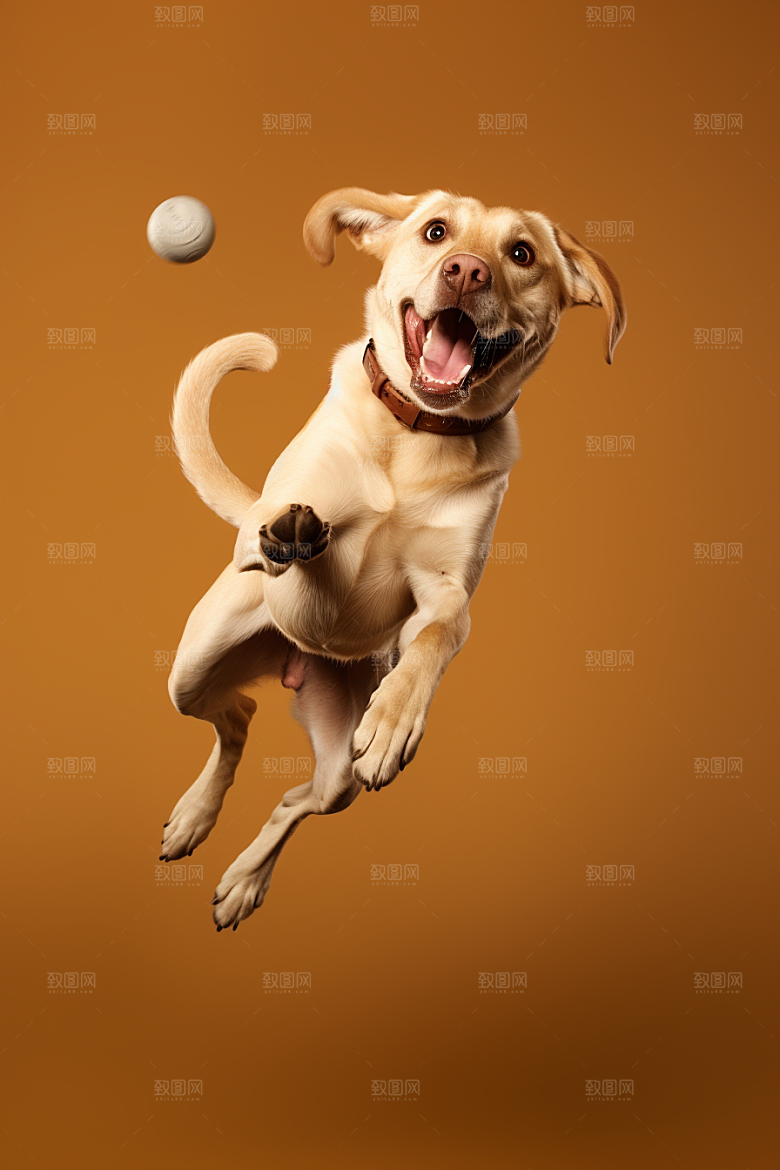 拉布拉多导盲犬可爱摄影图