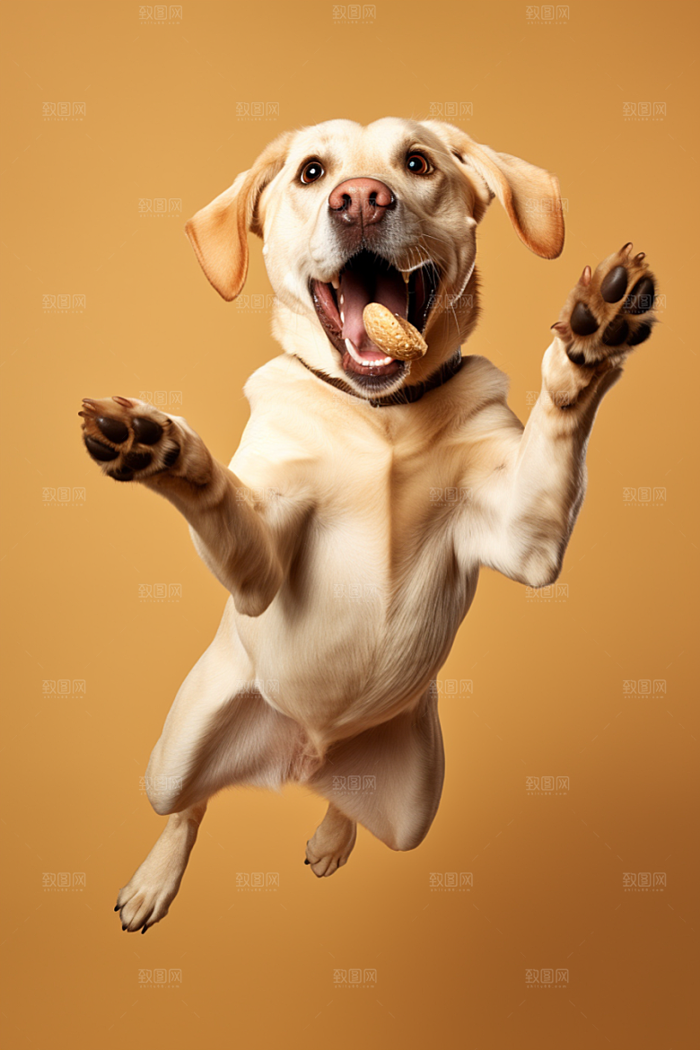 拉布拉多简约导盲犬摄影图
