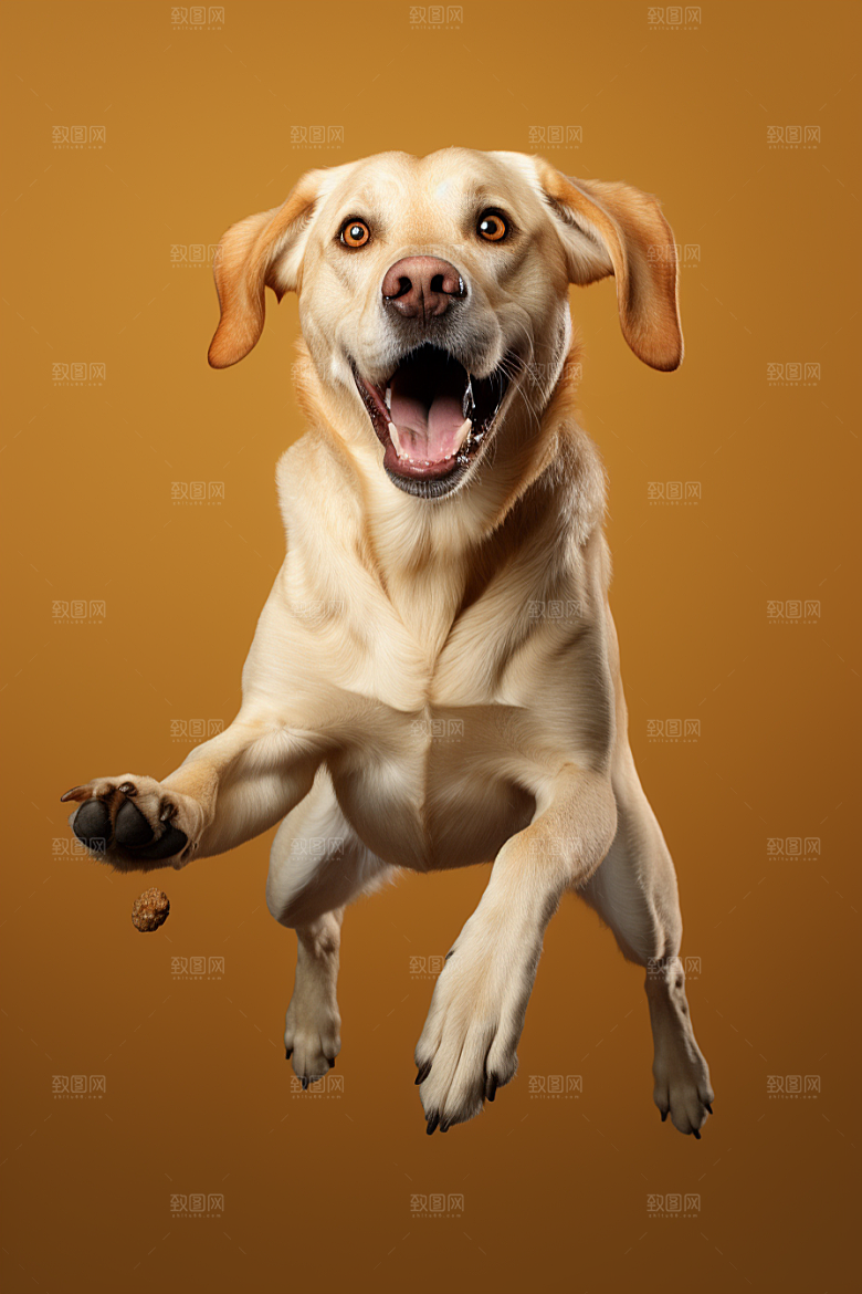 拉布拉多导盲犬肖像摄影图