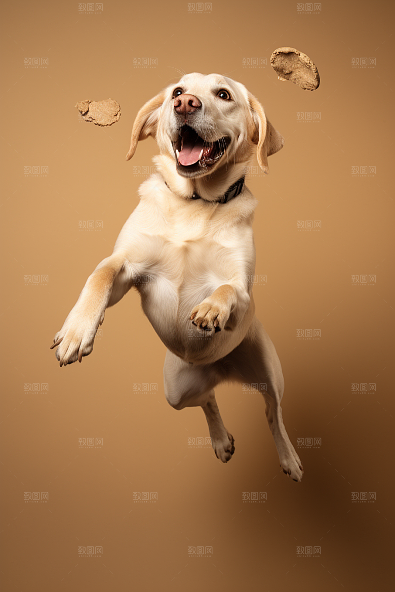 拉布拉多导盲犬简约摄影图