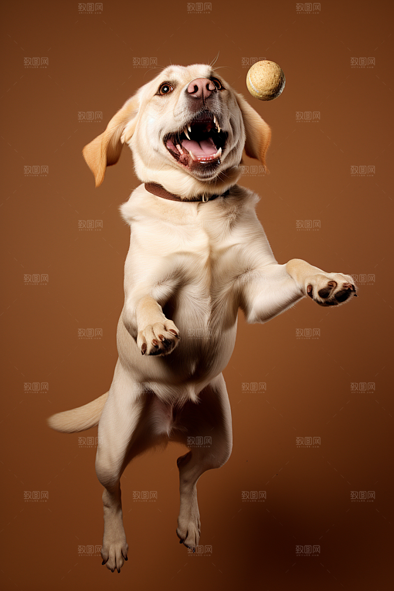 拉布拉多导盲犬可爱摄影图