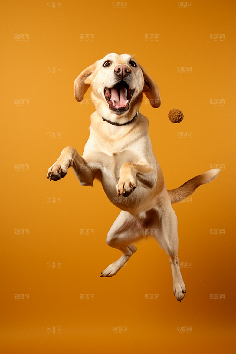 拉布拉多导盲犬肖像摄影图
