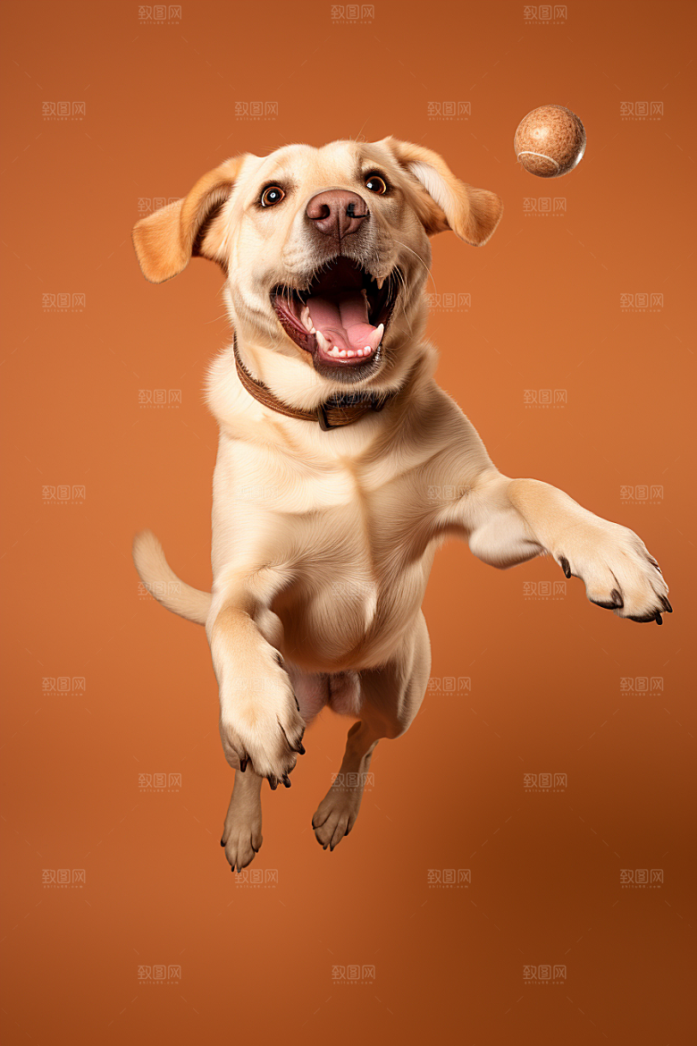 拉布拉多导盲犬简约摄影图