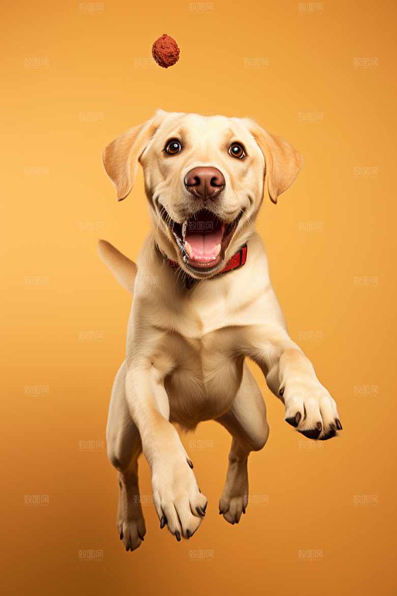 拉布拉多简约导盲犬摄影图