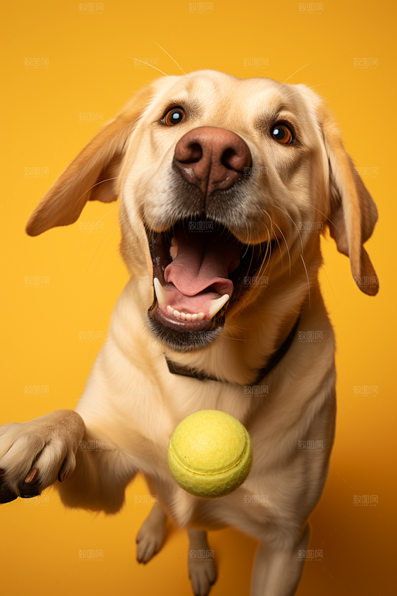 拉布拉多导盲犬动物摄影图