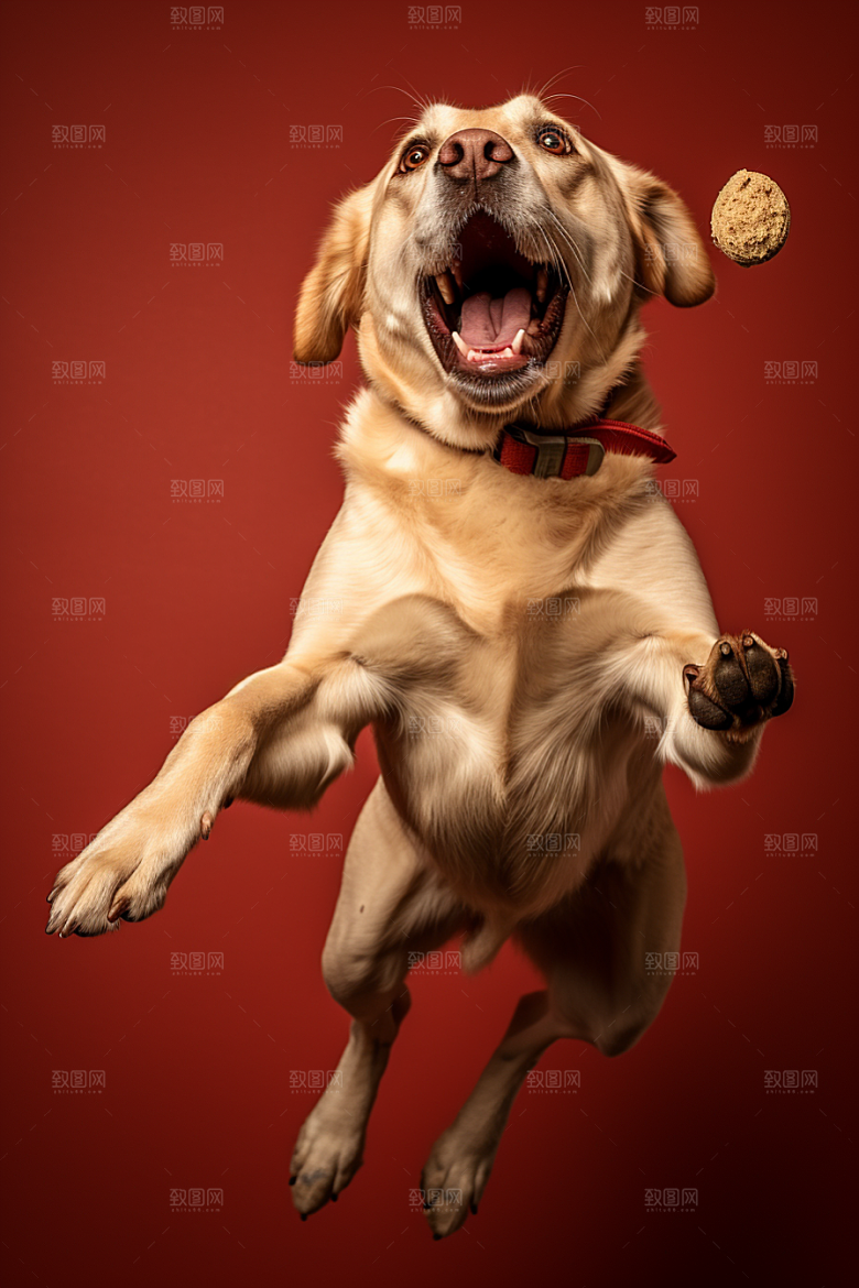 拉布拉多简约导盲犬摄影图
