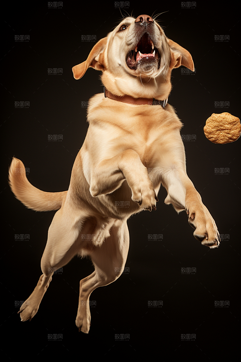 拉布拉多导盲犬宠物摄影图