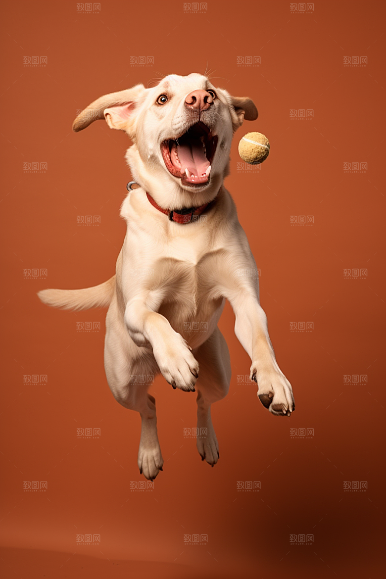 拉布拉多导盲犬形象摄影图