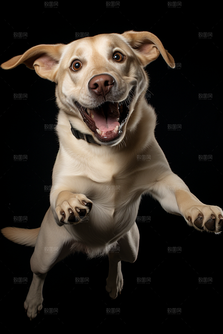 拉布拉多导盲犬品种狗摄影图